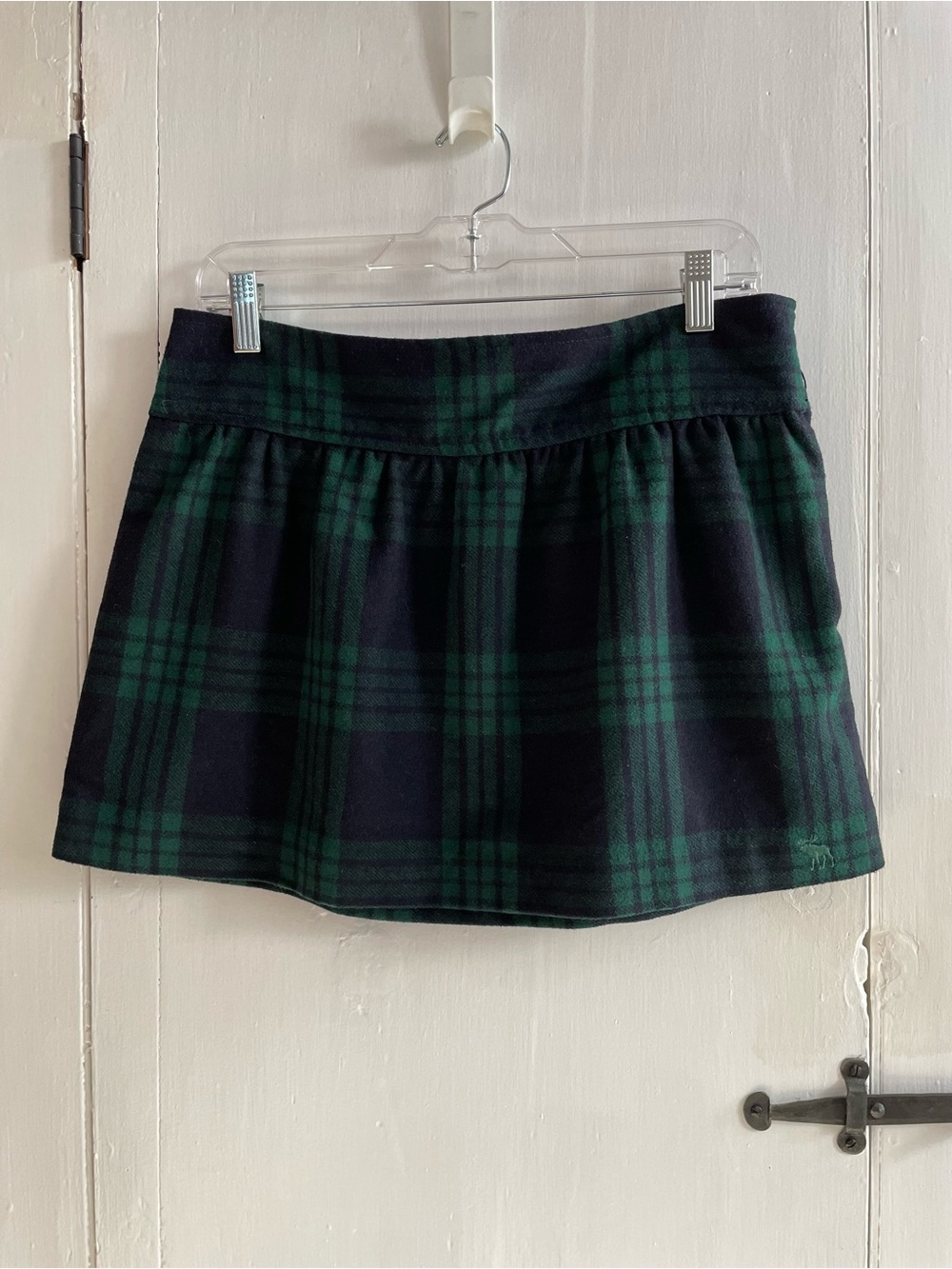 Vintage Y2K Abercrombie & Fitch Black Watch plaid school girl mini skirt NWT 10